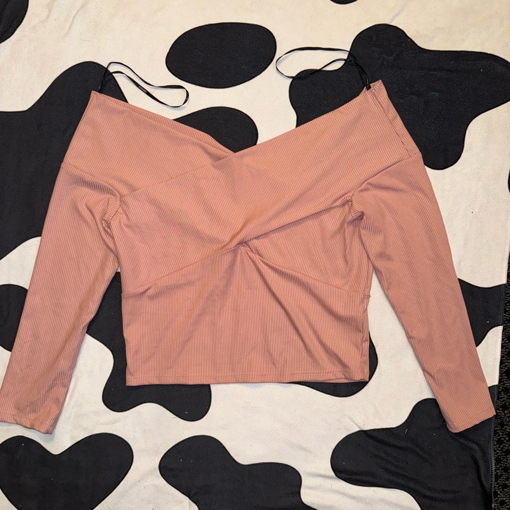 Forever 21 Women's Pink Off-Shoulder Top